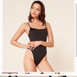 Navy blue reformation one piece swimsuit